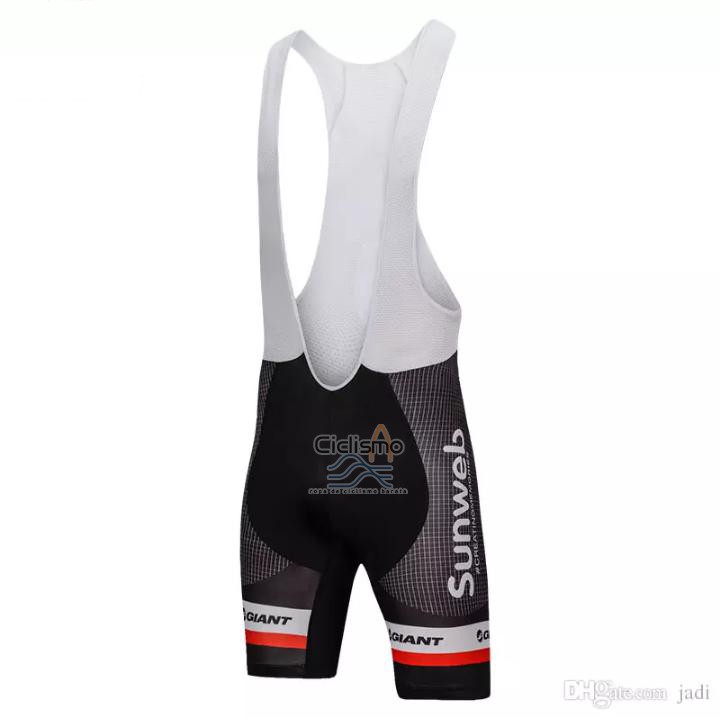 Sunweb Ropa Ciclismo Culotte Corto 2018 Mangas Cortas Gris y Negro